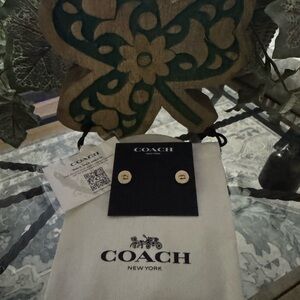 Coach Gold “C’s” Stud Earrings
